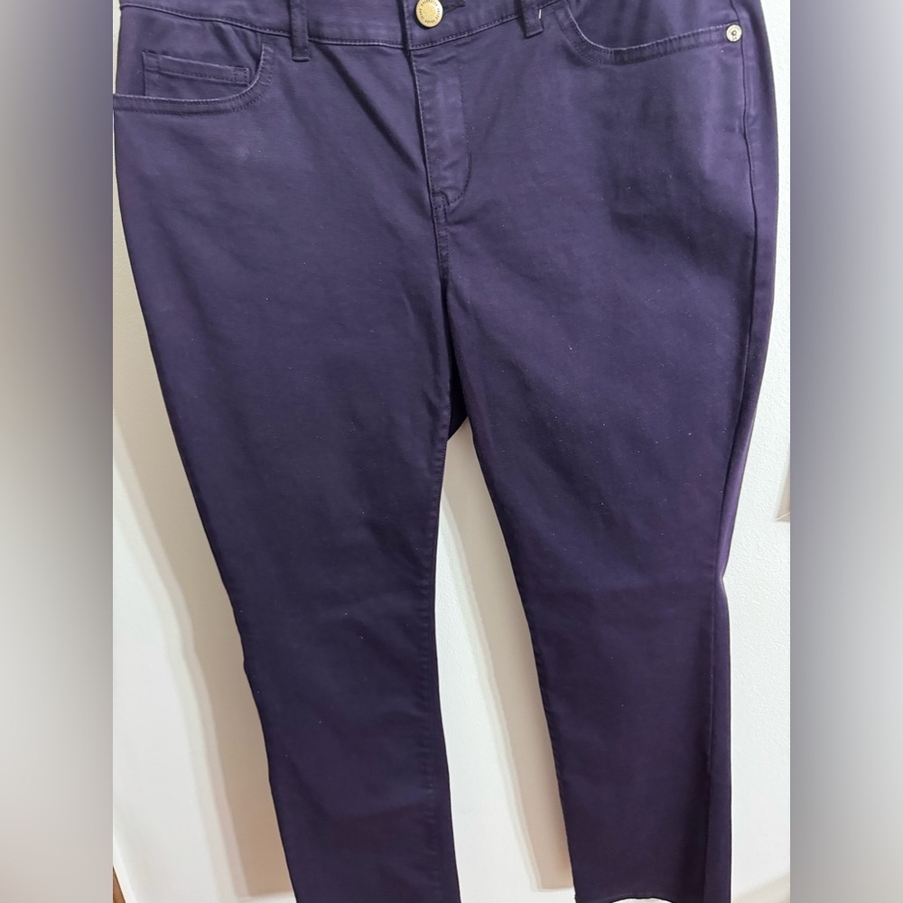 Cold Water Creek Dark Plum Skinny Pants - Picture 2 of 5